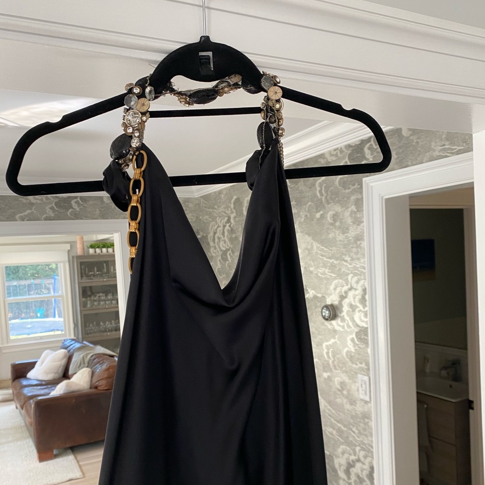 RanJana Khan black silk dress